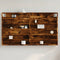 vidaXL - Vitrinekast - 100x8,5x58 - cm - bewerkt - hout - gerookt - eikenkleurig