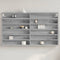 vidaXL - Vitrinekast - 100x8,5x58 - cm - bewerkt - hout - grijs - sonoma - eikenkleur