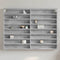 vidaXL - Vitrinekast - 100x8,5x75 - cm - bewerkt - hout - betongrijs