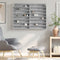 vidaXL - Vitrinekast - 100x8,5x75 - cm - bewerkt - hout - betongrijs