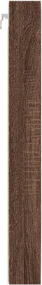 vidaXL - Vitrinekast - 100x8,5x75 - cm - bewerkt - hout - bruin - eikenkleur