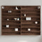 vidaXL - Vitrinekast - 100x8,5x75 - cm - bewerkt - hout - bruin - eikenkleur