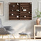 vidaXL - Vitrinekast - 100x8,5x75 - cm - bewerkt - hout - bruin - eikenkleur