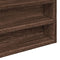 vidaXL - Vitrinekast - 100x8,5x75 - cm - bewerkt - hout - bruin - eikenkleur