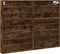 vidaXL - Vitrinekast - 100x8,5x75 - cm - bewerkt - hout - gerookt - eikenkleurig