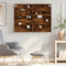 vidaXL - Vitrinekast - 100x8,5x75 - cm - bewerkt - hout - gerookt - eikenkleurig