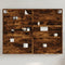 vidaXL - Vitrinekast - 100x8,5x75 - cm - bewerkt - hout - gerookt - eikenkleurig