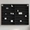 vidaXL - Vitrinekast - 100x8,5x75 - cm - bewerkt - hout - zwart