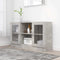 vidaXL - Vitrinekast - 120x30,5x70 - cm - bewerkt - hout - betongrijs