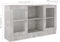vidaXL - Vitrinekast - 120x30,5x70 - cm - bewerkt - hout - betongrijs