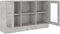 vidaXL - Vitrinekast - 120x30,5x70 - cm - bewerkt - hout - betongrijs
