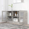 vidaXL - Vitrinekast - 120x30,5x70 - cm - bewerkt - hout - betongrijs