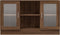 vidaXL - Vitrinekast - 120x30,5x70 - cm - bewerkt - hout - bruin - eikenkleur