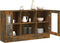 vidaXL - Vitrinekast - 120x30,5x70 - cm - bewerkt - hout - gerookt - eikenkleurig