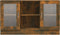 vidaXL - Vitrinekast - 120x30,5x70 - cm - bewerkt - hout - gerookt - eikenkleurig
