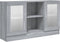 vidaXL - Vitrinekast - 120x30,5x70 - cm - bewerkt - hout - grijs - sonoma - eiken