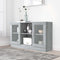 vidaXL - Vitrinekast - 120x30,5x70 - cm - bewerkt - hout - grijs - sonoma - eiken