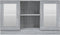 vidaXL - Vitrinekast - 120x30,5x70 - cm - bewerkt - hout - grijs - sonoma - eiken