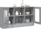 vidaXL - Vitrinekast - 120x30,5x70 - cm - bewerkt - hout - grijs - sonoma - eiken