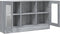 vidaXL - Vitrinekast - 120x30,5x70 - cm - bewerkt - hout - grijs - sonoma - eiken
