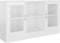 vidaXL - Vitrinekast - 120x30,5x70 - cm - bewerkt - hout - hoogglans - wit