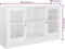 vidaXL - Vitrinekast - 120x30,5x70 - cm - bewerkt - hout - hoogglans - wit