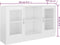 vidaXL - Vitrinekast - 120x30,5x70 - cm - bewerkt - hout - hoogglans - wit