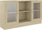 vidaXL - Vitrinekast - 120x30,5x70 - cm - bewerkt - hout - sonoma - eikenkleurig