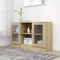 vidaXL - Vitrinekast - 120x30,5x70 - cm - bewerkt - hout - sonoma - eikenkleurig