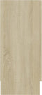 vidaXL - Vitrinekast - 120x30,5x70 - cm - bewerkt - hout - sonoma - eikenkleurig