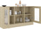 vidaXL - Vitrinekast - 120x30,5x70 - cm - bewerkt - hout - sonoma - eikenkleurig