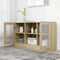vidaXL - Vitrinekast - 120x30,5x70 - cm - bewerkt - hout - sonoma - eikenkleurig
