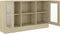 vidaXL - Vitrinekast - 120x30,5x70 - cm - bewerkt - hout - sonoma - eikenkleurig