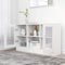 vidaXL - Vitrinekast - 120x30,5x70 - cm - bewerkt - hout - wit