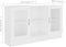 vidaXL - Vitrinekast - 120x30,5x70 - cm - bewerkt - hout - wit