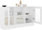vidaXL - Vitrinekast - 120x30,5x70 - cm - bewerkt - hout - wit