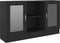 vidaXL - Vitrinekast - 120x30,5x70 - cm - bewerkt - hout - zwart