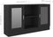 vidaXL - Vitrinekast - 120x30,5x70 - cm - bewerkt - hout - zwart