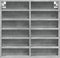 vidaXL - Vitrinekast - 60x8,5x58 - cm - bewerkt - hout - betongrijs