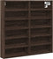 vidaXL - Vitrinekast - 60x8,5x58 - cm - bewerkt - hout - bruin - eikenkleurig