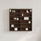 vidaXL - Vitrinekast - 60x8,5x58 - cm - bewerkt - hout - bruin - eikenkleurig