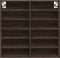 vidaXL - Vitrinekast - 60x8,5x58 - cm - bewerkt - hout - bruin - eikenkleurig