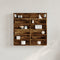 vidaXL - Vitrinekast - 60x8,5x58 - cm - bewerkt - hout - gerookt - eikenkleurig