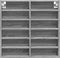 vidaXL - Vitrinekast - 60x8,5x58 - cm - bewerkt - hout - grijs - sonoma - eikenkleur