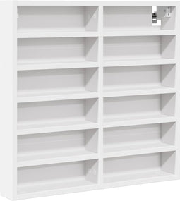 vidaXL - Vitrinekast - 60x8,5x58 - cm - bewerkt - hout - wit