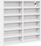 vidaXL - Vitrinekast - 60x8,5x58 - cm - bewerkt - hout - wit