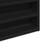 vidaXL - Vitrinekast - 60x8,5x58 - cm - bewerkt - hout - zwart