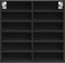 vidaXL - Vitrinekast - 60x8,5x58 - cm - bewerkt - hout - zwart