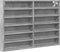 vidaXL - Vitrinekast - 80x8,5x58 - cm - bewerkt - hout - betongrijs