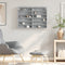 vidaXL - Vitrinekast - 80x8,5x58 - cm - bewerkt - hout - betongrijs